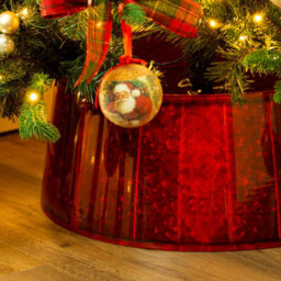 The Christmas Workshop Glossy Red Christmas Tree Skirt - thumbnail 6