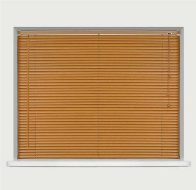 OPTIMAL PRODUCTS New Teak Pvc Blinds Window Venetian Easy Fit Home Office Blind 135Cm X 150Cm