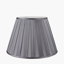 Pacific Lifestyle 35Cm Grey Silk Box Pleat Empire Empire Table Lampshade - thumbnail 1