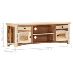 Berkfield Tv Cabinet 120X30X40 Cm Solid Reclaimed Wood - thumbnail 8
