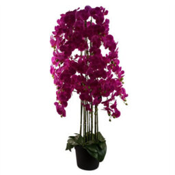 Leaf 150Cm Giant Purple Orchid Plant - Artificial - 189 Flowers Real Touch
