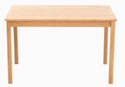 Hallowood Furniture Waverly Light Oak Small Dining Table (120X70Cm) With 4 Roll Top Linen Fabric Chairs In Grey - thumbnail 3