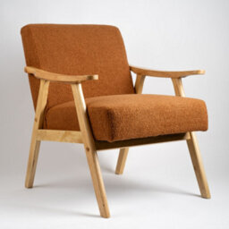 Scottish Everlastings Ltd. Scottish Everlastings Caramel Boucle Chair (Flat Arms) - thumbnail 3