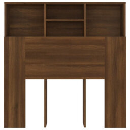 Berkfield Headboard Cabinet Brown Oak 100X19X103.5 Cm - thumbnail 4
