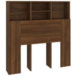 Berkfield Headboard Cabinet Brown Oak 100X19X103.5 Cm - thumbnail 2
