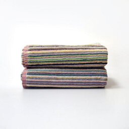 Allure Bath Fashions Recycled Cotton Bath Towels - Striped, Lightweight Remnant Yarn - thumbnail 1