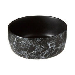 Orsina Pattrened Black Faux Marble Bowl,stoneware Bowl With White Veining,perfect For Serving, Dipping, Or Mixing - thumbnail 3