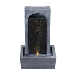 Solar Powered Water Fountain With Led Light Outdoor Garden Patio Water Feature - thumbnail 6