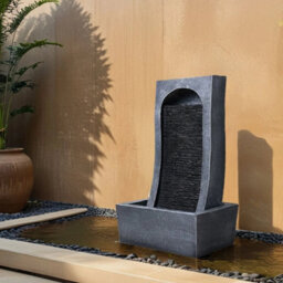 Solar Powered Water Fountain With Led Light Outdoor Garden Patio Water Feature - thumbnail 3