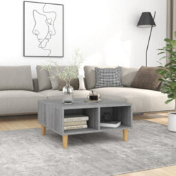 Berkfield Stylish Coffee Table Grey Sonoma 60X60X30 Cm Engineered Wood - thumbnail 2