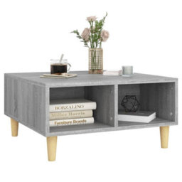 Berkfield Stylish Coffee Table Grey Sonoma 60X60X30 Cm Engineered Wood - thumbnail 3
