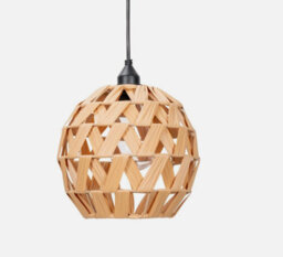 Solar Power Natural Grass Outdoor Hanging Pendant Lamp Garden Pergola Led Light - thumbnail 4