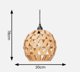 Solar Power Natural Grass Outdoor Hanging Pendant Lamp Garden Pergola Led Light - thumbnail 3