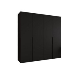 Arte Bold Black Hinged Door Wardrobe 200Cm - Statement Storage For Stylish Homes - thumbnail 2