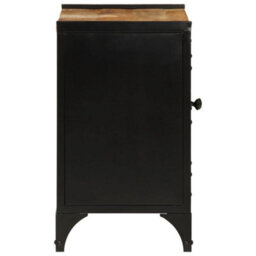Berkfield Bathroom Sink Cabinet 55X35X60 Cm Iron And Solid Wood Mango - thumbnail 4