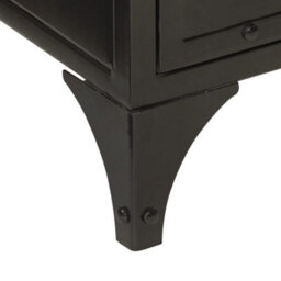 Berkfield Bathroom Sink Cabinet 55X35X60 Cm Iron And Solid Wood Mango - thumbnail 9