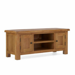 Zelah Oak 120Cm Large Tv Unit - Fully Assembled By Roseland Furniture - thumbnail 1