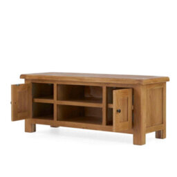 Zelah Oak 120Cm Large Tv Unit - Fully Assembled By Roseland Furniture - thumbnail 7