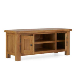 Zelah Oak 120Cm Large Tv Unit - Fully Assembled By Roseland Furniture - thumbnail 2