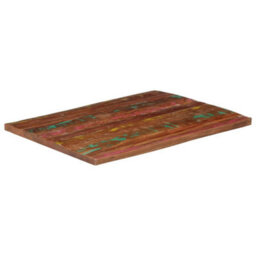 Berkfield Table Top 110X80X2.5 Cm Rectangular Solid Wood Reclaimed - thumbnail 2