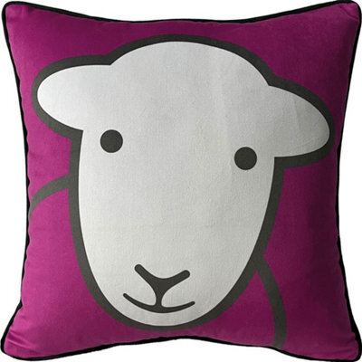 Herdy Hello Filled Cushion Magenta/white (40Cm X 40Cm)