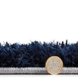 Grey Navy Shaggy Geometric Modern Rug For Living Room Bedroom And Dining Room-160Cm X 220Cm - thumbnail 4