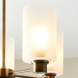 Pagazzi Lighting Kingsholm 5-Light Antique Brass Semi-Flush Ceiling Light - thumbnail 3