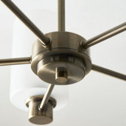 Pagazzi Lighting Kingsholm 5-Light Antique Brass Semi-Flush Ceiling Light - thumbnail 5
