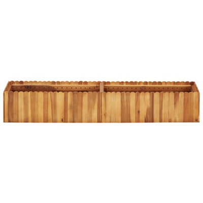 Berkfield Rustic Garden Raised Bed 150X30X25 Cm Solid Acacia Wood - image 1