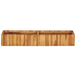 Berkfield Rustic Garden Raised Bed 150X30X25 Cm Solid Acacia Wood - thumbnail 1