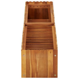 Berkfield Rustic Garden Raised Bed 150X30X25 Cm Solid Acacia Wood - thumbnail 3