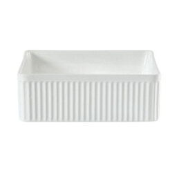 Homestylestore Black And Light Oak 800mm Bathroom Fluted Vanity Unit And 380mm Square Countertop Basin - thumbnail 3