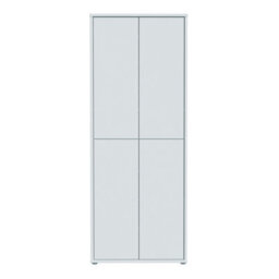 Furniture To Go Alice Springs Tall Shoe Cabinet With 4 Doors Push-To-Open In Light Grey - thumbnail 3