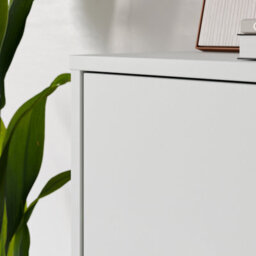 Furniture To Go Alice Springs Tall Shoe Cabinet With 4 Doors Push-To-Open In Light Grey - thumbnail 7