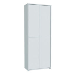 Furniture To Go Alice Springs Tall Shoe Cabinet With 4 Doors Push-To-Open In Light Grey - thumbnail 2