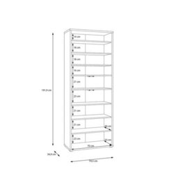 Furniture To Go Alice Springs Tall Shoe Cabinet With 4 Doors Push-To-Open In Light Grey - thumbnail 9