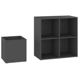 Walplus Hall Shoe Cabinet Grey 105X35.5X70 Cm Engineered Wood - thumbnail 7