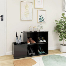 Walplus Hall Shoe Cabinet Grey 105X35.5X70 Cm Engineered Wood - thumbnail 3
