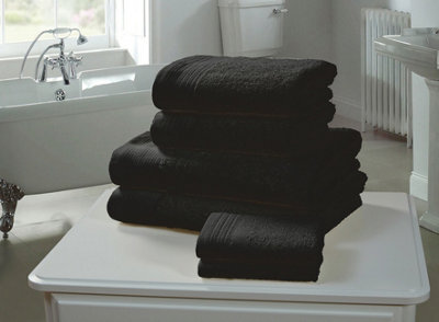 Rapport Home Chatsworth Hand Towel Pure Cotton Black