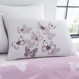 Catherine Lansfield Bedding Scatter Butterfly Duvet Cover Set With Pillowcases Heather - thumbnail 2