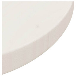 Berkfield Durable Table Top White Radius 30X2.5 Cm Solid Wood Pine - thumbnail 5