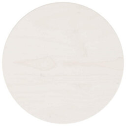 Berkfield Durable Table Top White Radius 30X2.5 Cm Solid Wood Pine - thumbnail 2