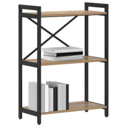 Berkfield Modern Bookcase Artisan Oak 60 X 30 X 83 Cm Engineered Wood - thumbnail 3