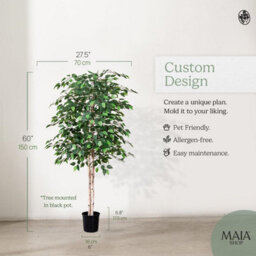 Artificial Plant Ficus Tree, Maia Shop For Home And Office Decoration, 150Cm - thumbnail 5
