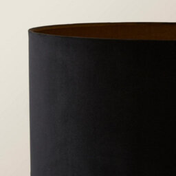 Valuelights Charles Chrome Floor Lamp With Black Velvet Shade And Bulb - thumbnail 3