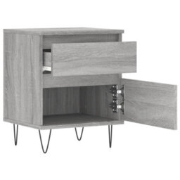 Berkfield Bedside Cabinets 2 Pcs Grey Sonoma 40X35X50 Cm Engineered Wood - thumbnail 7