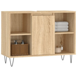 Berkfield Bathroom Cabinet Sonoma Oak 80X33X60 Cm Engineered Wood - thumbnail 3