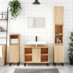 Berkfield Bathroom Cabinet Sonoma Oak 80X33X60 Cm Engineered Wood - thumbnail 1
