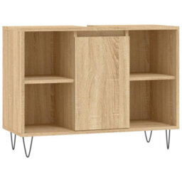 Berkfield Bathroom Cabinet Sonoma Oak 80X33X60 Cm Engineered Wood - thumbnail 2