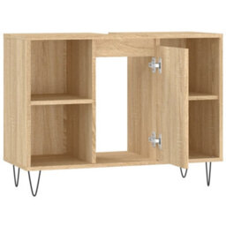 Berkfield Bathroom Cabinet Sonoma Oak 80X33X60 Cm Engineered Wood - thumbnail 6